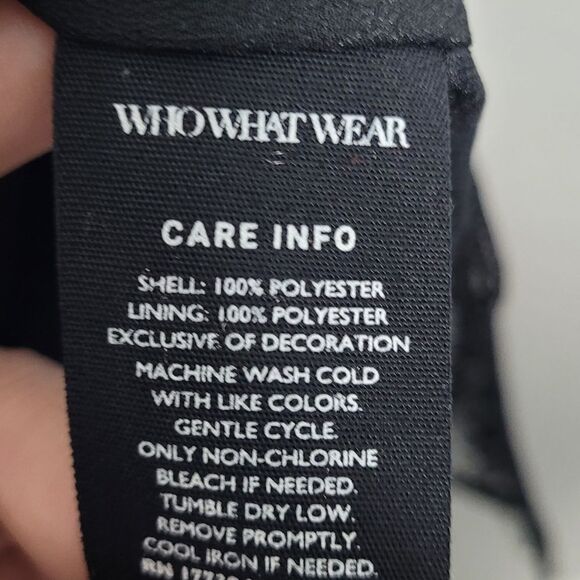 Who What Wear black maxi lace trim whimsigoth witchy goth dress size large - Picture 4 of 8